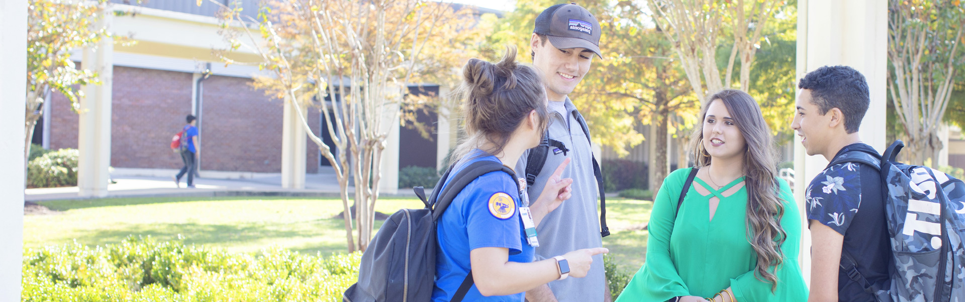 group of students talking